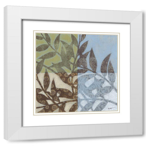Swaying Fronds II White Modern Wood Framed Art Print with Double Matting by Wyatt Jr., Norman
