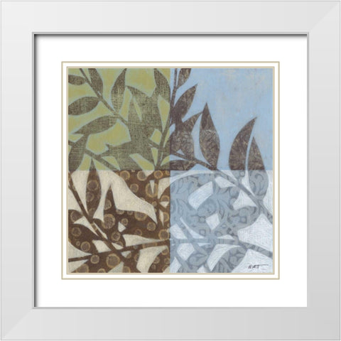 Swaying Fronds II White Modern Wood Framed Art Print with Double Matting by Wyatt Jr., Norman