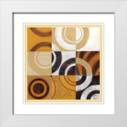 Pulse I White Modern Wood Framed Art Print with Double Matting by Wyatt Jr., Norman
