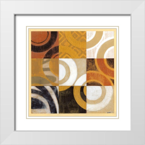 Pulse II White Modern Wood Framed Art Print with Double Matting by Wyatt Jr., Norman
