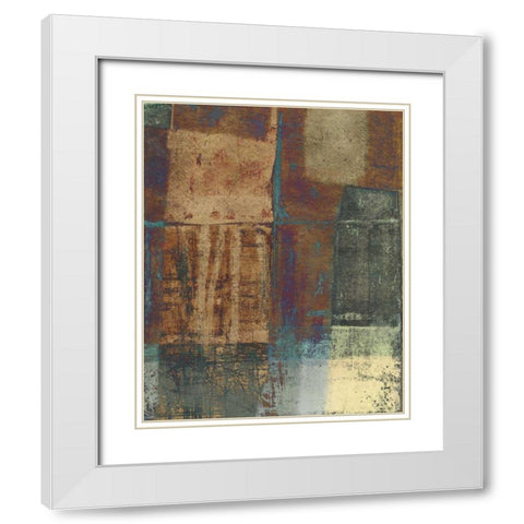Jade Earth II White Modern Wood Framed Art Print with Double Matting by Vision Studio