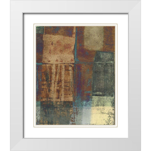 Jade Earth II White Modern Wood Framed Art Print with Double Matting by Vision Studio