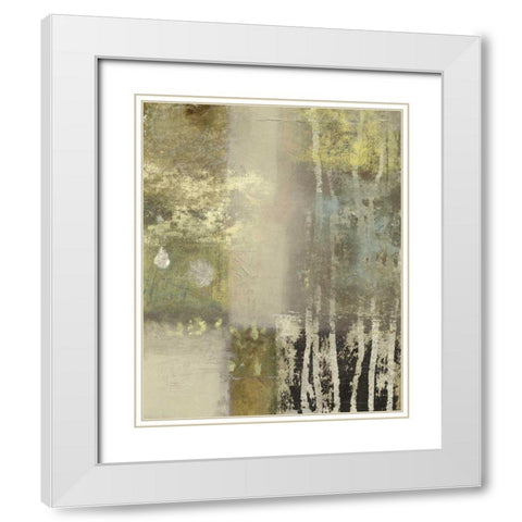 Onyx Forgets I White Modern Wood Framed Art Print with Double Matting by Vision Studio