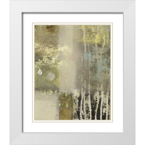 Onyx Forgets I White Modern Wood Framed Art Print with Double Matting by Vision Studio