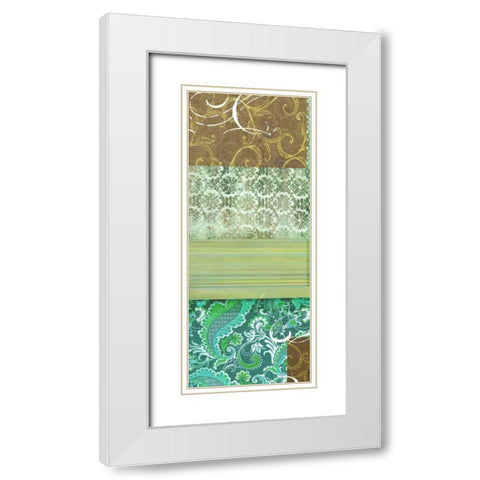 Bohemian Echo I White Modern Wood Framed Art Print with Double Matting by Higby, Jason
