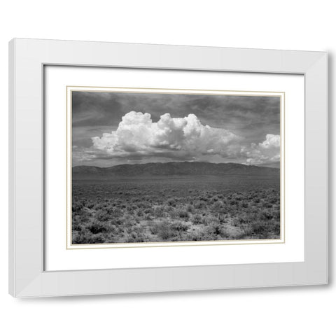 Mountains and Clouds II White Modern Wood Framed Art Print with Double Matting by Christensen, Jim