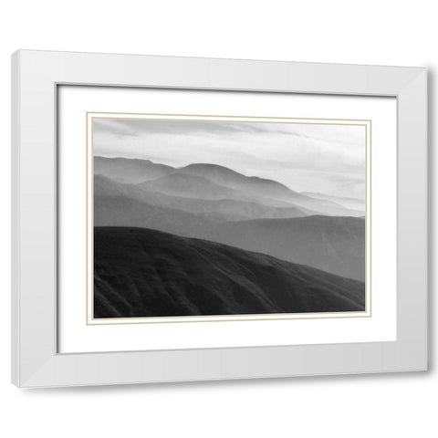 Mountains and Haze II White Modern Wood Framed Art Print with Double Matting by Christensen, Jim