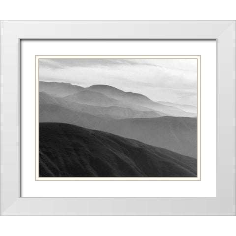 Mountains and Haze II White Modern Wood Framed Art Print with Double Matting by Christensen, Jim