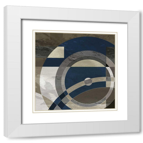 Concentric Squares II White Modern Wood Framed Art Print with Double Matting by Burghardt, James