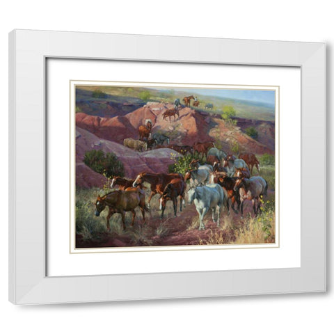 Into the Draw White Modern Wood Framed Art Print with Double Matting by Sorenson, Jack