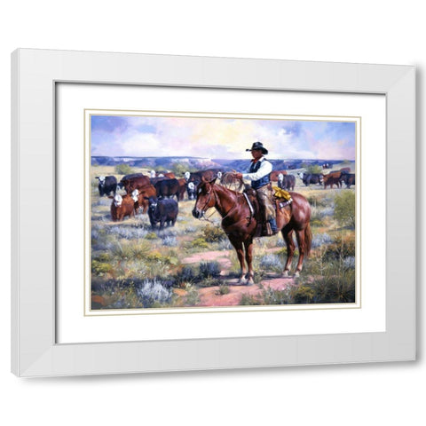 Watched White Modern Wood Framed Art Print with Double Matting by Sorenson, Jack