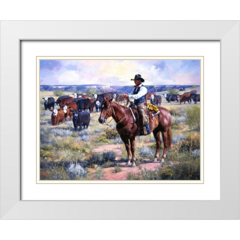 Watched White Modern Wood Framed Art Print with Double Matting by Sorenson, Jack