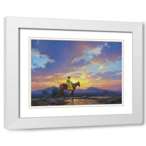 Sun Burn White Modern Wood Framed Art Print with Double Matting by Sorenson, Jack
