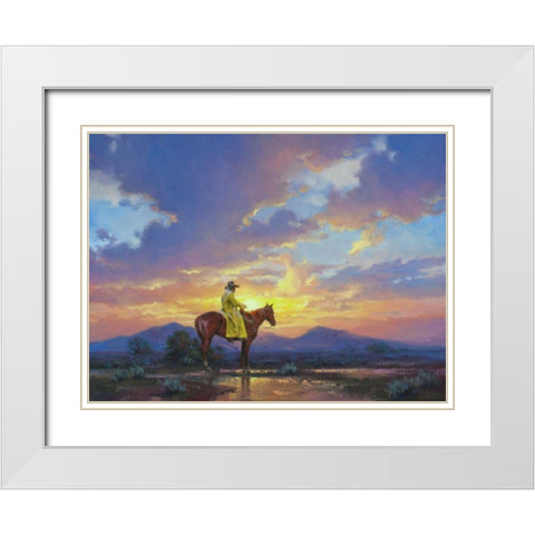 Sun Burn White Modern Wood Framed Art Print with Double Matting by Sorenson, Jack