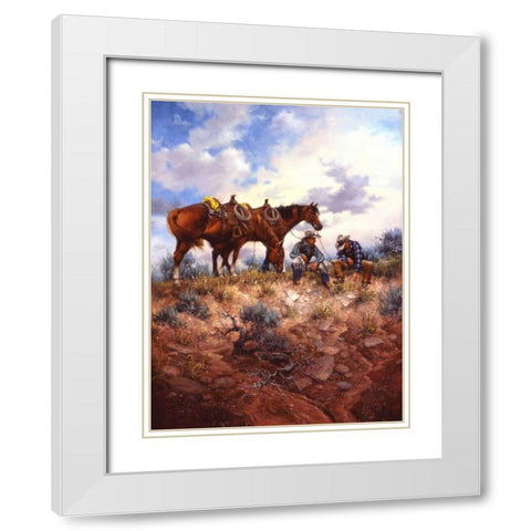 Sage Advice White Modern Wood Framed Art Print with Double Matting by Sorenson, Jack