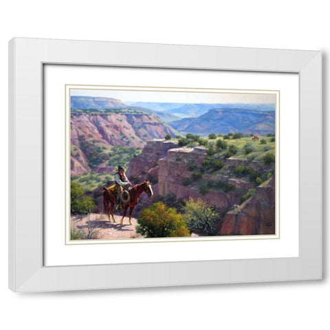 Hard to Get To White Modern Wood Framed Art Print with Double Matting by Sorenson, Jack
