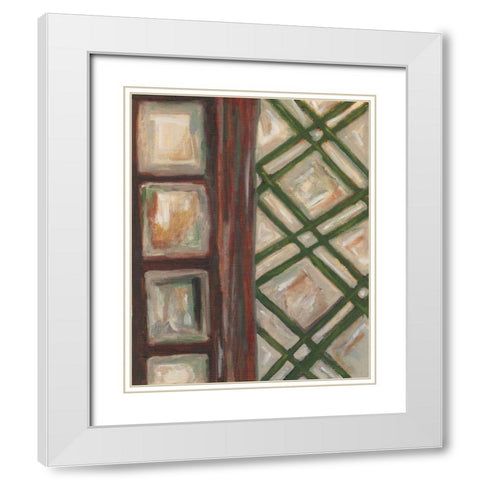 Textured Windows II White Modern Wood Framed Art Print with Double Matting by Deans, Karen