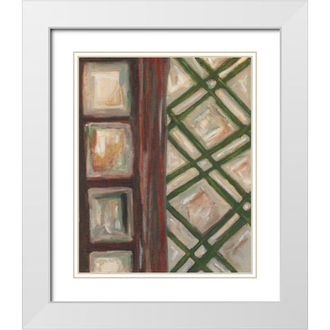 Textured Windows II White Modern Wood Framed Art Print with Double Matting by Deans, Karen