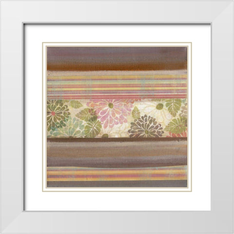 Pretty in Pink I White Modern Wood Framed Art Print with Double Matting by Green-Aldridge, W.
