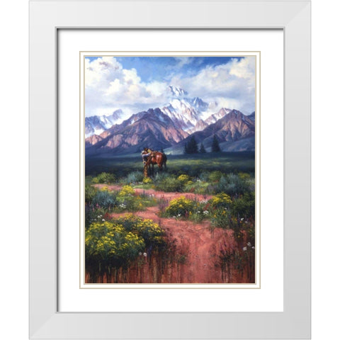 Flowers for Mama White Modern Wood Framed Art Print with Double Matting by Sorenson, Jack