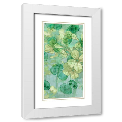 Mint Progeny I White Modern Wood Framed Art Print with Double Matting by Chandler, Sharon