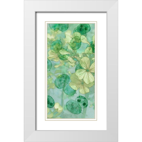 Mint Progeny I White Modern Wood Framed Art Print with Double Matting by Chandler, Sharon