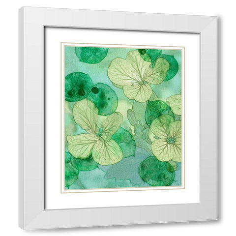 Mint Progeny IV White Modern Wood Framed Art Print with Double Matting by Chandler, Sharon
