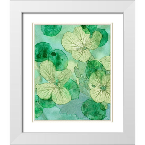 Mint Progeny IV White Modern Wood Framed Art Print with Double Matting by Chandler, Sharon