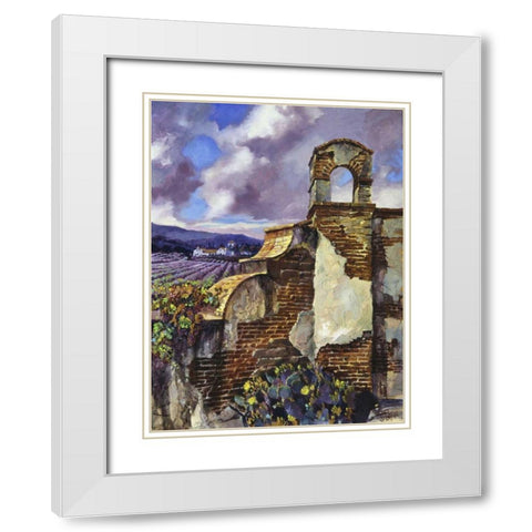 Mission Vineyard White Modern Wood Framed Art Print with Double Matting by Hadfield, Clif