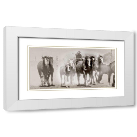 The Chase III White Modern Wood Framed Art Print with Double Matting by Drost, David