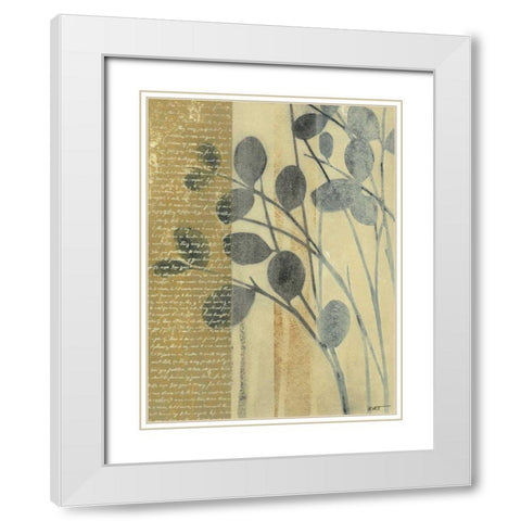 Whisper I White Modern Wood Framed Art Print with Double Matting by Wyatt Jr., Norman