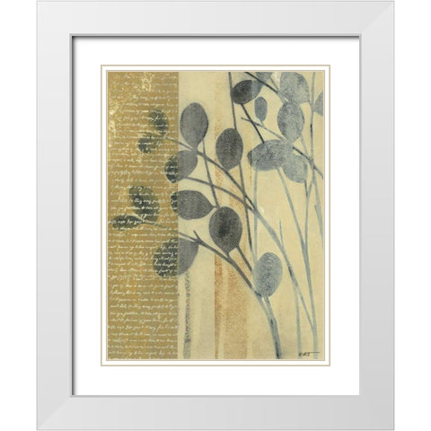 Whisper I White Modern Wood Framed Art Print with Double Matting by Wyatt Jr., Norman
