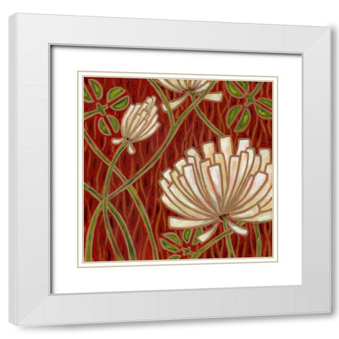 Gretchen II White Modern Wood Framed Art Print with Double Matting by Deans, Karen