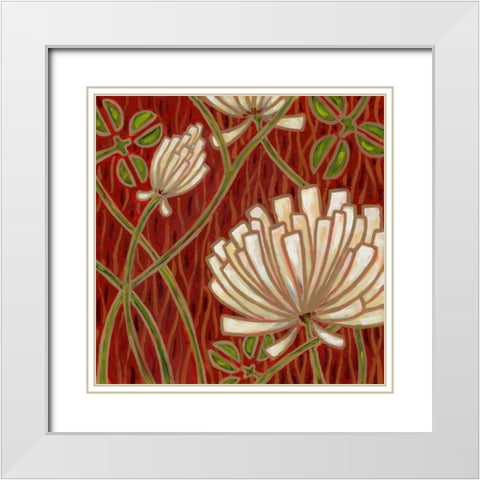 Gretchen II White Modern Wood Framed Art Print with Double Matting by Deans, Karen