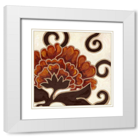 Lynne II White Modern Wood Framed Art Print with Double Matting by Deans, Karen