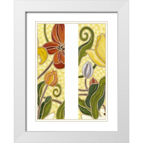Mini Sunny Garden II (2-Up) White Modern Wood Framed Art Print with Double Matting by Deans, Karen