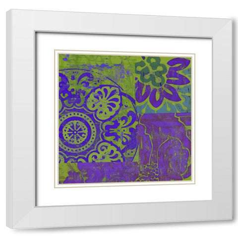 Royal Jewels I White Modern Wood Framed Art Print with Double Matting by Mountain, Ricki