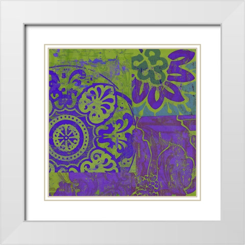 Royal Jewels I White Modern Wood Framed Art Print with Double Matting by Mountain, Ricki