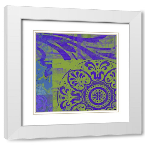 Royal Jewels II White Modern Wood Framed Art Print with Double Matting by Mountain, Ricki