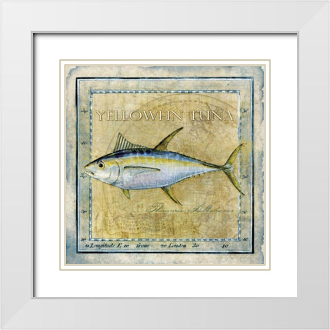 Ocean Fish XII White Modern Wood Framed Art Print with Double Matting by Beth Anne Creative