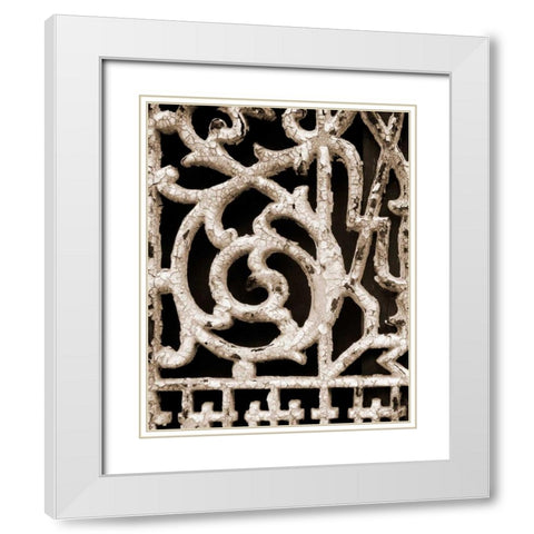 Ornament I White Modern Wood Framed Art Print with Double Matting by Christensen, Jim