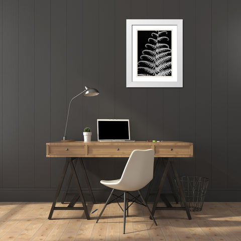 Fern II White Modern Wood Framed Art Print with Double Matting by Christensen, Jim