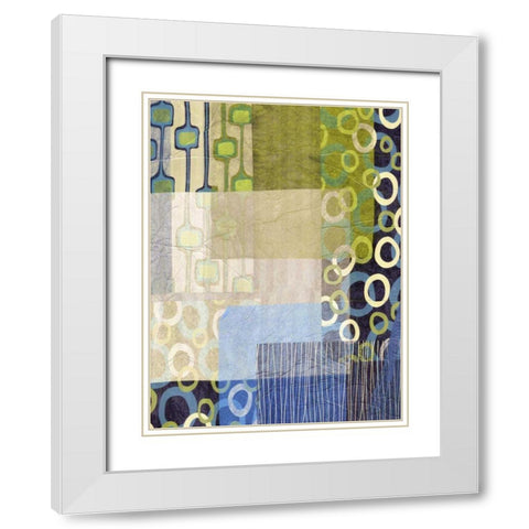 Mix and Match I White Modern Wood Framed Art Print with Double Matting by Butler, John