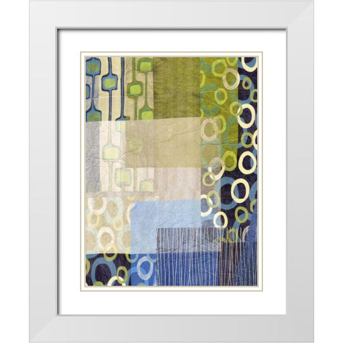 Mix and Match I White Modern Wood Framed Art Print with Double Matting by Butler, John