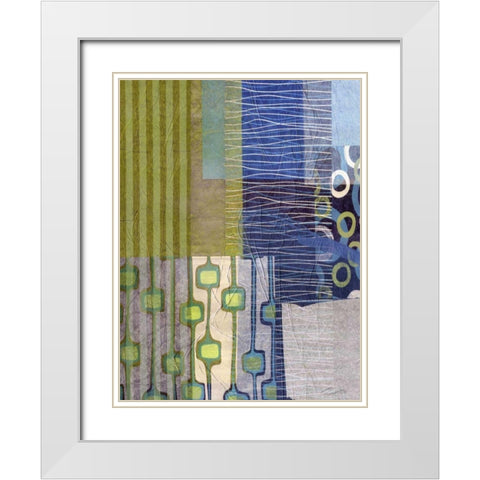 Mix and Match II White Modern Wood Framed Art Print with Double Matting by Butler, John