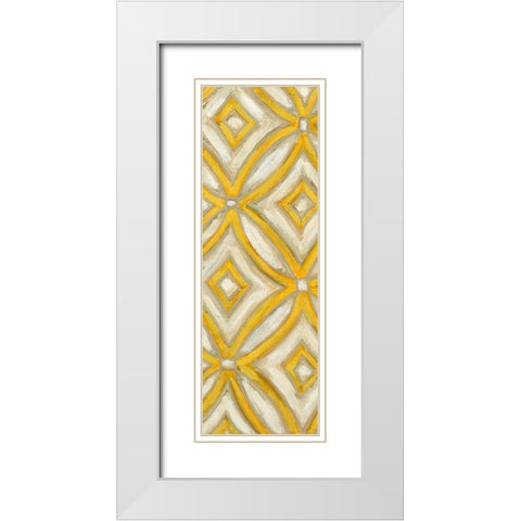 2-Up Earthen Patterns I White Modern Wood Framed Art Print with Double Matting by Deans, Karen