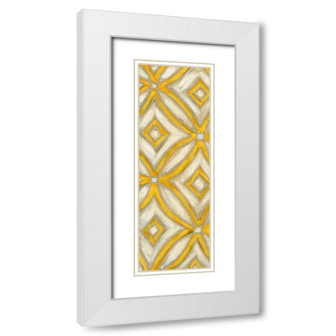 2-Up Earthen Patterns II White Modern Wood Framed Art Print with Double Matting by Deans, Karen