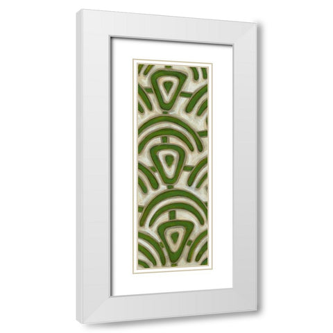 2-Up Earthen Patterns III White Modern Wood Framed Art Print with Double Matting by Deans, Karen