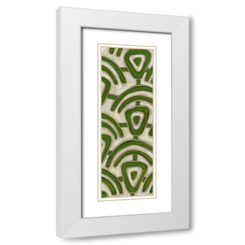 2-Up Earthen Patterns IV White Modern Wood Framed Art Print with Double Matting by Deans, Karen