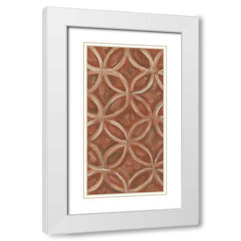 Primary Pattern III White Modern Wood Framed Art Print with Double Matting by Deans, Karen